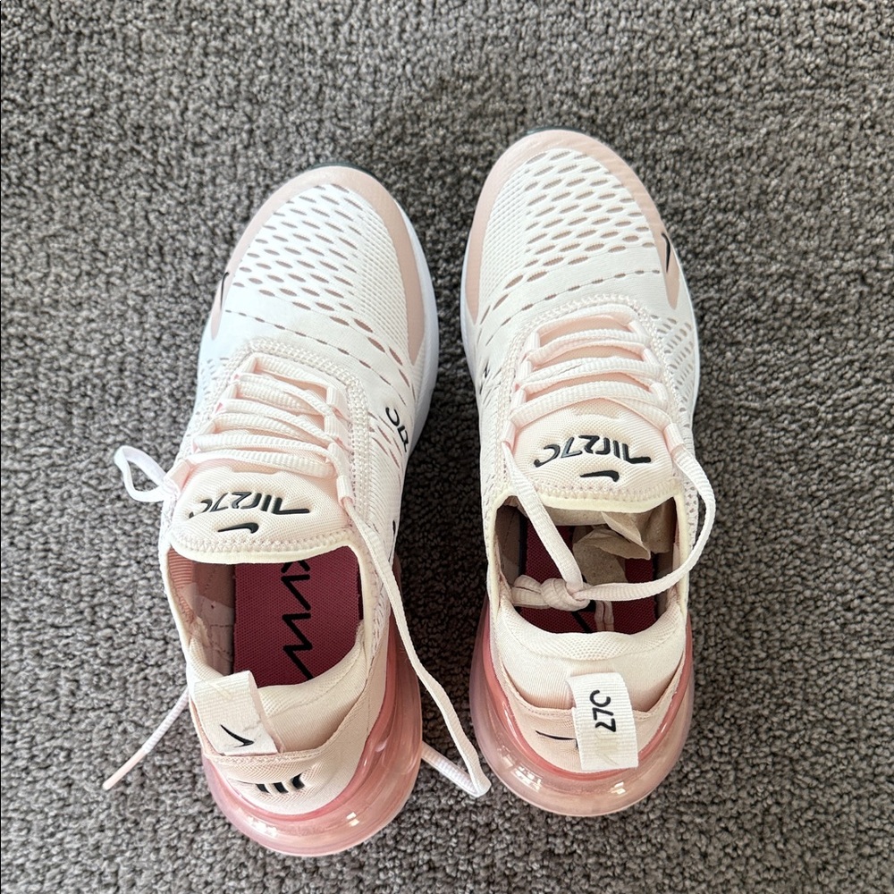 Nike Women's Pink and White Sneakers